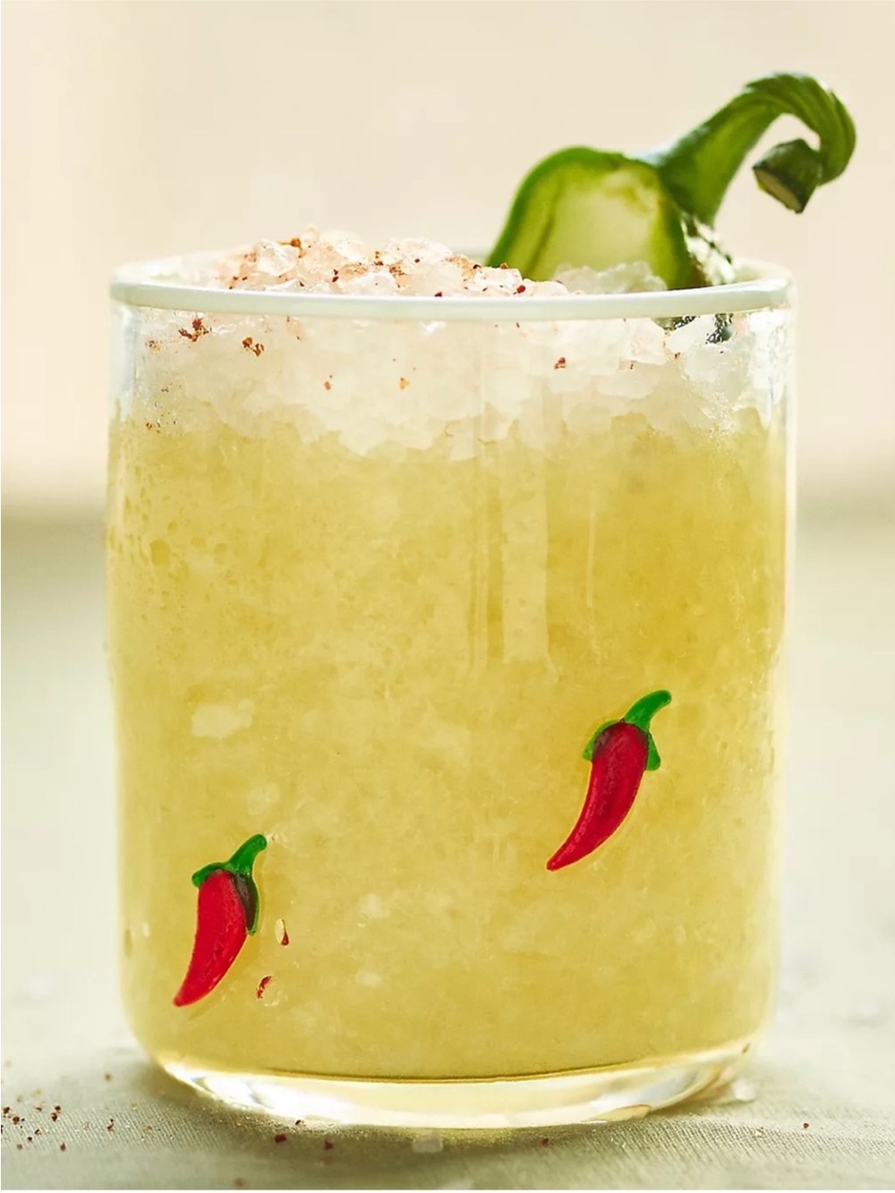 Anthropologie Chili Pepper Juice Icon Glass NWOT